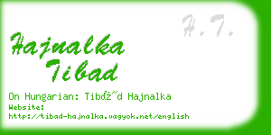 hajnalka tibad business card
